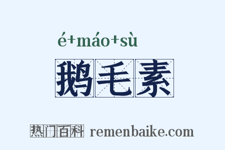 鹅毛素是什么意思的图片